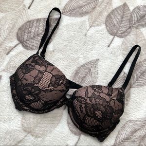 Victoria’s Secret Demi Uplift Black Lace Bra 34D